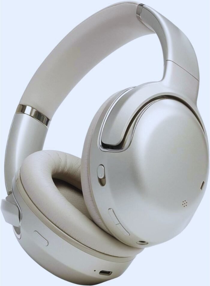 Draadloze Over-Ear Koptelefoon In Champagne Met Noise Cancelling En Tot 50 Uur Batterijduur