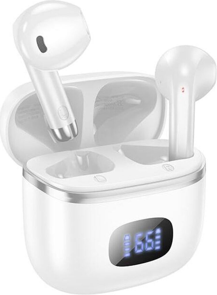 Hoco EQ1 True Wireless Headset Bluetooth 5.3 Draadloze Oortjes Wit