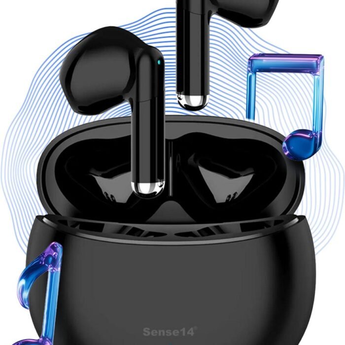 Sense14 TW200 Noise Cancelling Oordopjes Draadloos - Draadloze Oortjes Bluetooth - Zweetbestendig en 20 Uur Luistertijd - Zwart