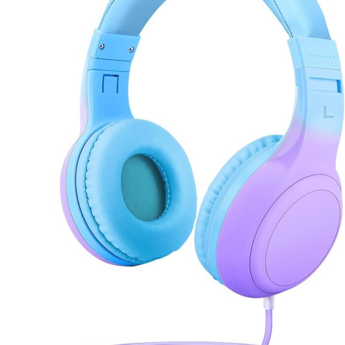 Hoofdtelefoon voor Kinderen met Gehoorbescherming en Microfoon - Verstelbaar en Comfortabel, Geschikt voor Kindle/iPad/Fire Tablet