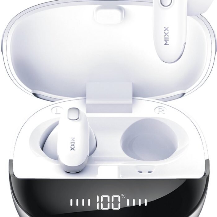 MIXX StreamBuds Hybrid Charge 2 - Draadloze Oordopjes - 3 EQ-modi - Qi - Wit
