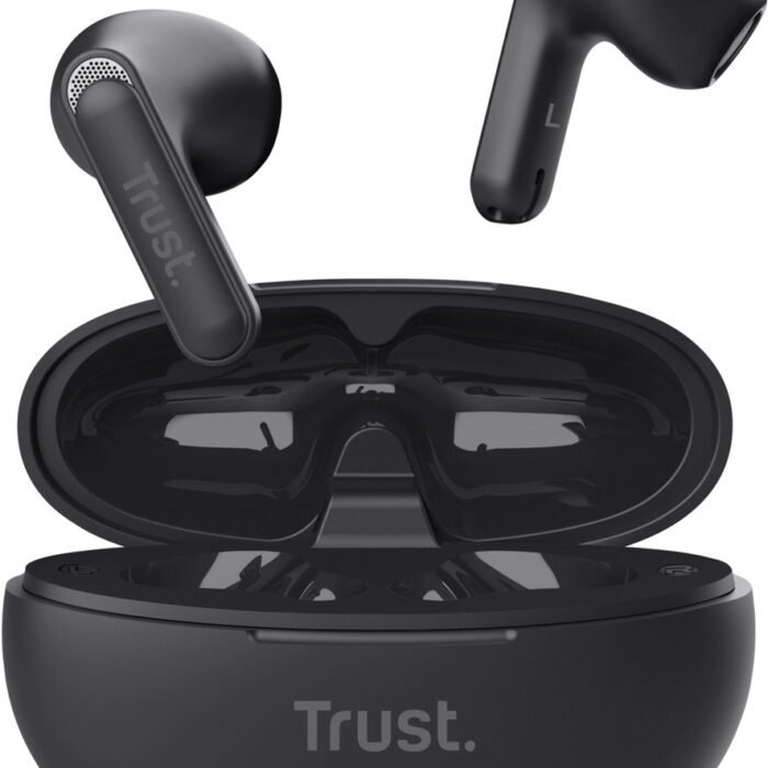 Trust Yavi Bluetooth Earphones - Volledig Draadloze Oordopjes met Noise-Cancelling Microfoons - Zwart