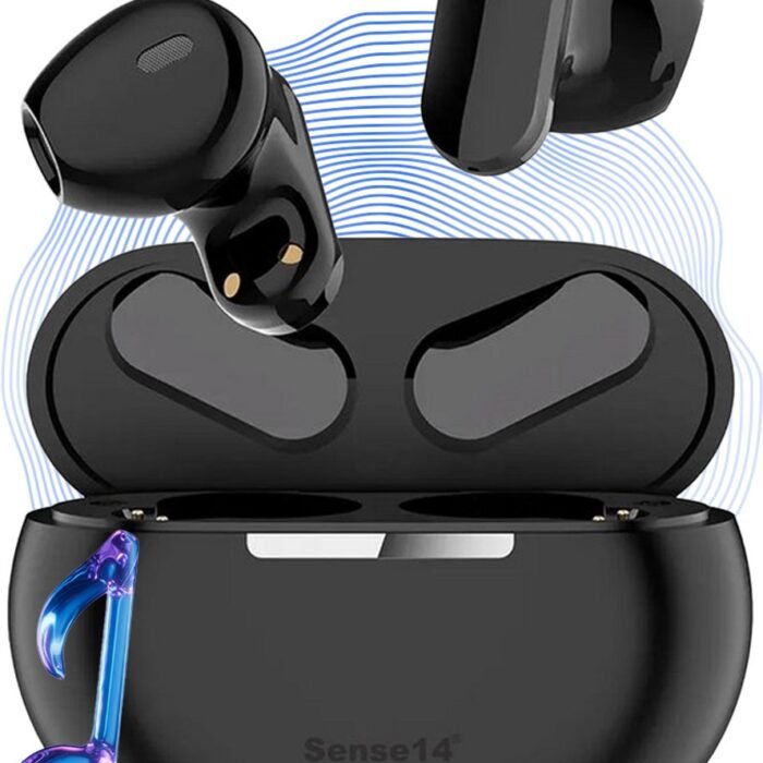 Sense14 T18 Mini Draadloze Oordopjes - Draadloze Oortjes Bluetooth 5.3 - USB-C, en 20 Uur Luistertijd - Zwart