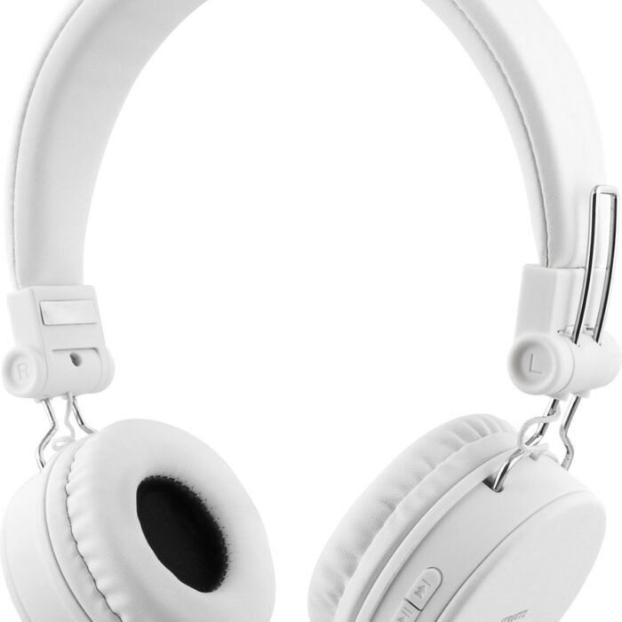 Streetz Foldable On-Ear BT Headset, 3.5 mm - White