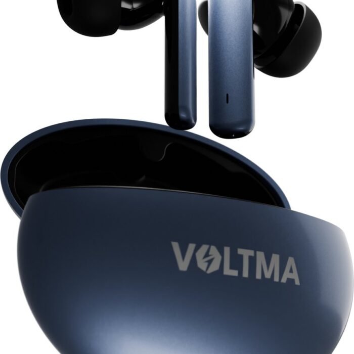 Voltma® Sonic Volt Draadloze Oordopjes - Oortjes draadloos - IPX5 waterdicht - Earpods - Earbuds Wireless Met 4 Microfoons en 8 uur Speeltijd - Bluetooth Oordopjes met Metalen Behuizing Compatibel Voor IOS en Android (Metallic Blauw)