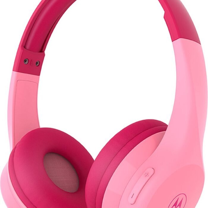 Motorola Sound Koptelefoon - MOTO JR300 - voor Kinderen - met Volumebegrenzer - Bluetooth - Audio Splitter - Roze