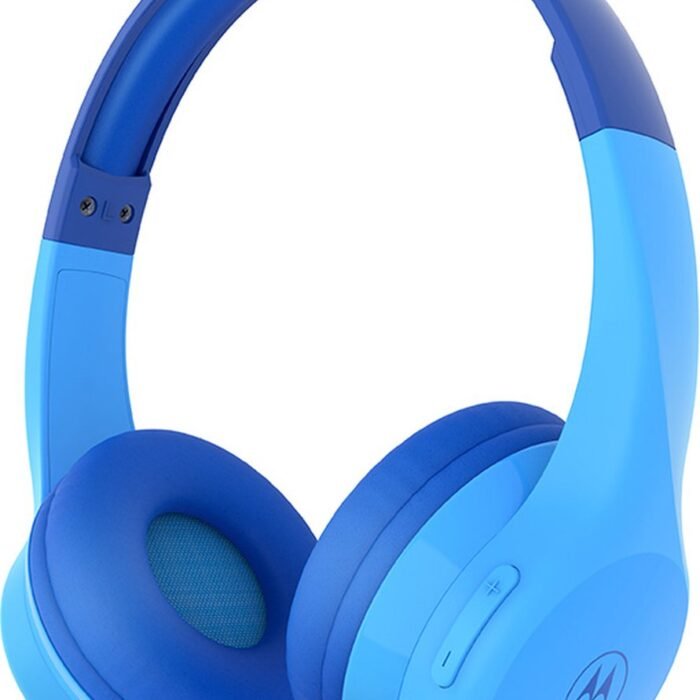 Motorola Sound Koptelefoon - MOTO JR300 - voor Kinderen - met Volumebegrenzer - Bluetooth - Audio Splitter - Blauw