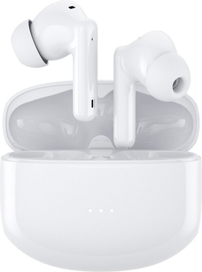 OOQE FLOW PRO - Draadloze Oordopjes | Oortjes Draadloos | Bluetooth 5.3 | Geschikt voor Bellen en Video Call | ANC | Geschikt voor Telefoon, TV, Tablet en Laptop | 40 Uur Batterijduur | Regen- en Stofbestendig | Ergonomisch | Wit