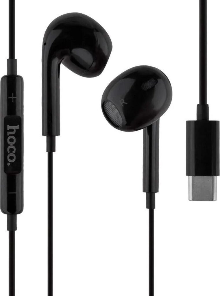 Hoco M1 Max Crystal Oordopjes met Type-C en Microfoon - Zwart
