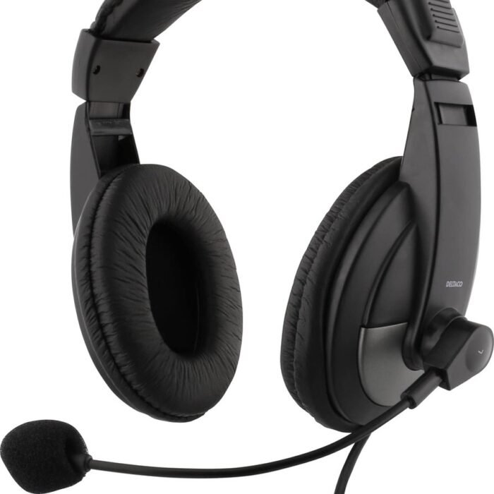 Deltaco HL-50 Stereo Headset - Microfoon - Over-Ear - 1x 3,5 mm 4-pin - Zwart