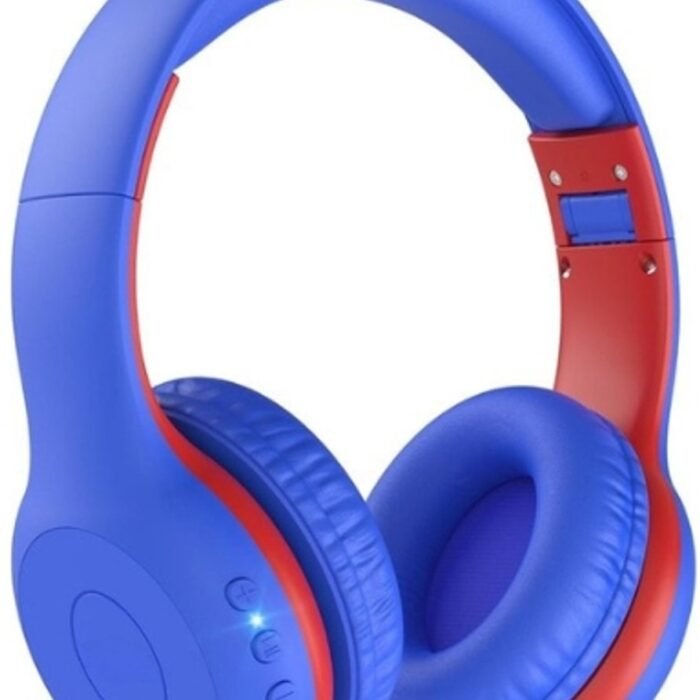 StayPowered Bluetooth Kinderheadset - de Ultieme Kinderheadset met Volumebegrenzing en Verstelbaar Comfort - Hoge Geluidskwaliteit - 40 Uur Batterijduur - Zachte Oorkussens - Licht - Draadloos & Draad - Blauw - Levering Sneller dan Aangegeven!