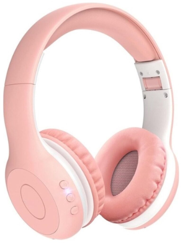 StayPowered Bluetooth Kinderheadset - de Ultieme Kinderheadset met Volumebegrenzing en Verstelbaar Comfort - Hoge Geluidskwaliteit - 40 Uur Batterijduur - Zachte Oorkussens - Licht - Draadloos & Draad - Roze - Levering Sneller dan Aangegeven!