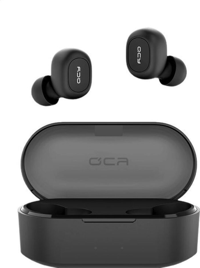 QCY T2C Draadlozen earbuds - Bluetooth 5.0 - 3D Stereo - Zwart - Oplaadbare case 32 uur recharge - Dual microfoon - 4 uur luistertijd - spatwaterdicht