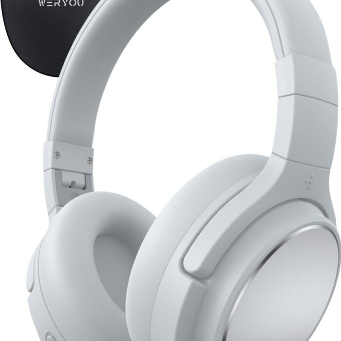 WERYOU UltraTone ANC - Koptelefoon met Bluetooth 5.4 - Active Noise Cancelling - Sporthoofdtelefoon - Hoofdtelefoon Draadloos - +80u batterijduur - Hybrid ANC tot 35dB - ENC Handsfree bellen - Incl. Opbergcase - Wit