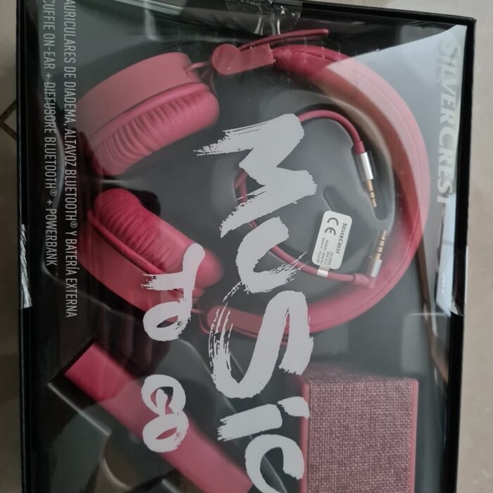 Silvercrest Geschenkset Koptelefoon - Powerbank - Bluetooth speaker - Roze - Cadeau
