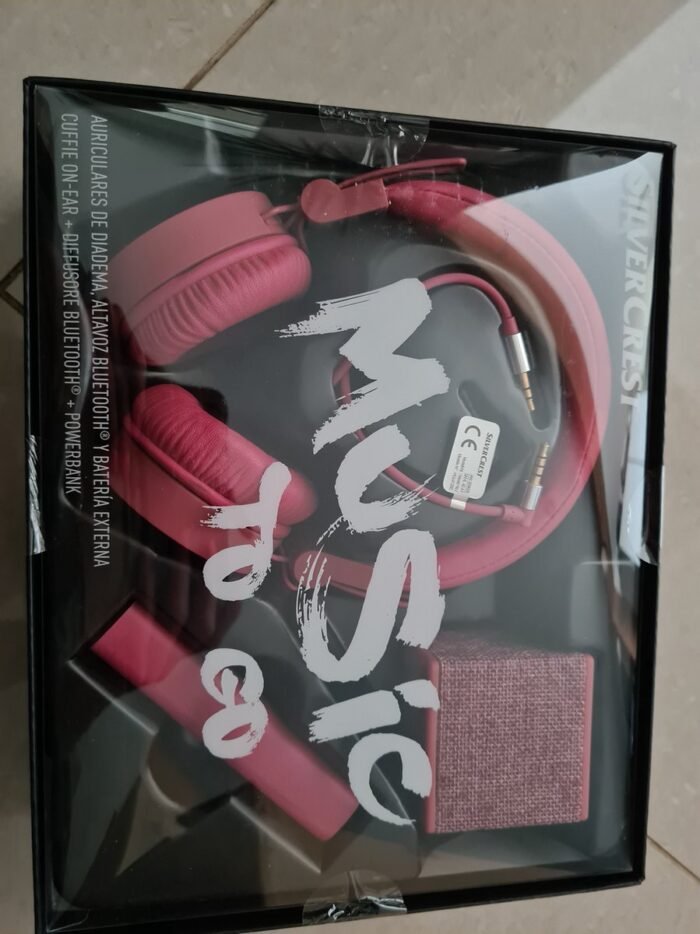 Silvercrest Geschenkset Koptelefoon - Powerbank - Bluetooth speaker - Roze - Cadeau
