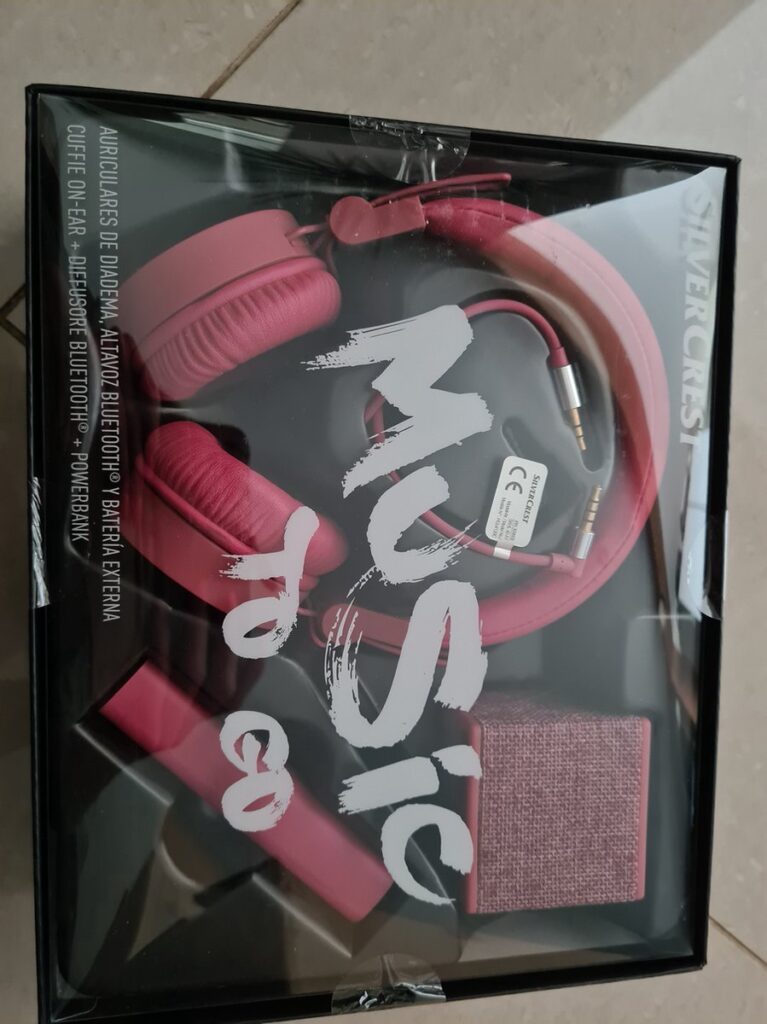 Silvercrest Geschenkset Koptelefoon - Powerbank - Bluetooth speaker - Roze - Cadeau