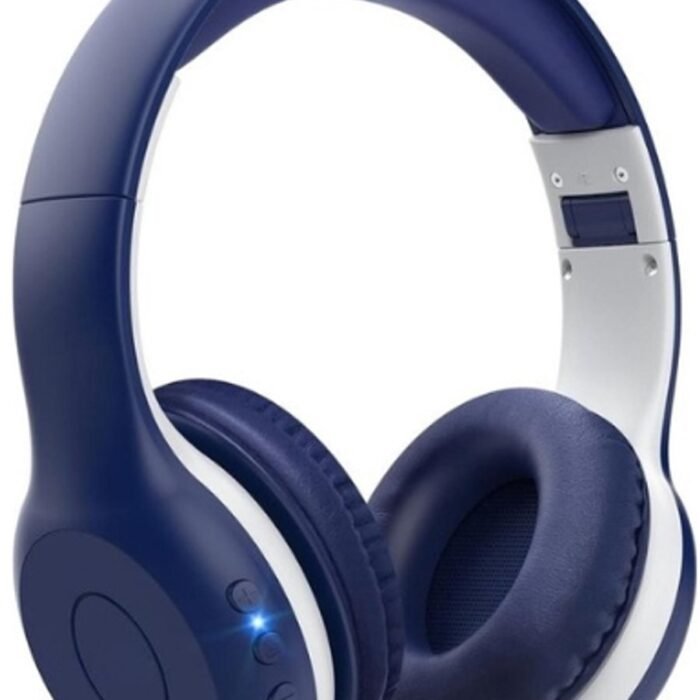 StayPowered Bluetooth Hoofdtelefoon voor Kinderen - Veilig en Kwalitatief Geluid - 85/94 dB Volumeregeling - 40 Uur Batterij - HD Microfoon - Opvouwbaar en Verstelbaar - Snelle Bluetooth 5.4 - Blauw - Levering Sneller dan Aangegeven!
