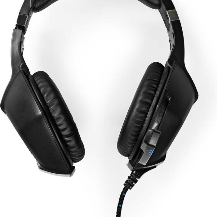 Nedis Gaming Headset - Over-Ear - Stereo - USB Type-A / 2x 3.5 mm - Inklapbare Microfoon - 2.20 m - LED