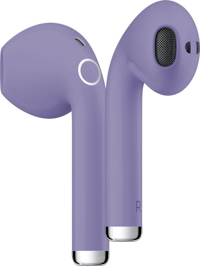 Draadloze Oordopjes Bluetooth 5.3 - Oortjes met Microfoon - Lange Batterijduur - Ergonomische & Stevige Pasvorm - Paarse EarBuds