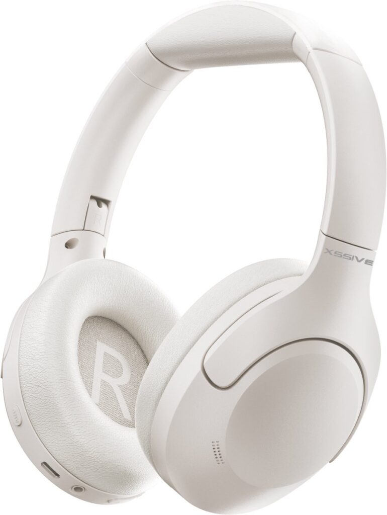 Xssive H11 Draadloze Over-Ear Koptelefoon met Active Noise Cancelling & Transparency Mode - 60+ Uur Batterij - 9 EQ Modi & ANC - Wit