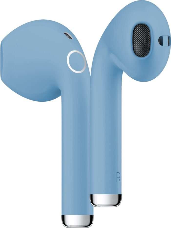 Draadloze Oordopjes Bluetooth 5.3 - Oortjes met Microfoon - Lange Batterijduur - Ergonomische & Stevige Pasvorm - Blauwe EarBuds
