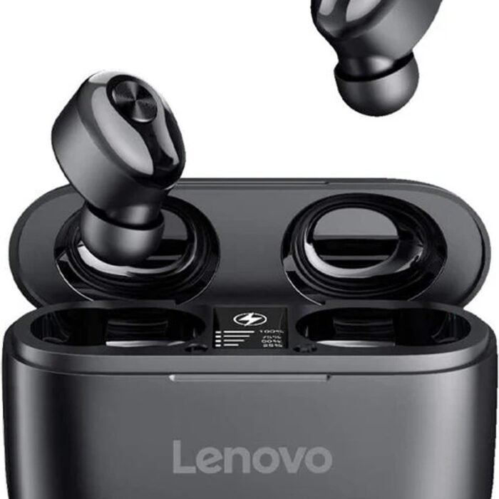 Lenovo HT18 - Draadloze TWS Stereo HD Mic - Grote batterij 1000 mAh - Oplaadetui met LCD-scherm - Echte Bluetooth-headset - Zwart