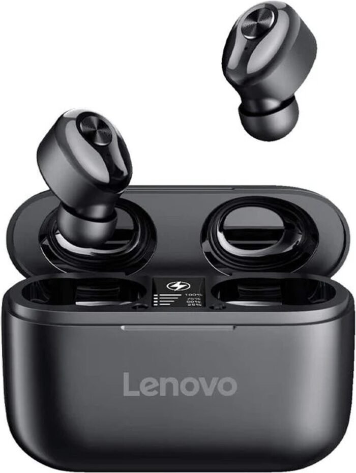 Lenovo HT18 - Draadloze TWS Stereo HD Mic - Grote batterij 1000 mAh - Oplaadetui met LCD-scherm - Echte Bluetooth-headset - Zwart