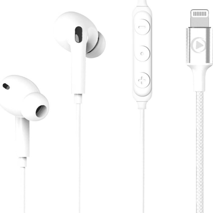 Bigben Connected Force Play - In-Ear Oortjes Bedraad - Apple - 100% Gerecycled - Wit