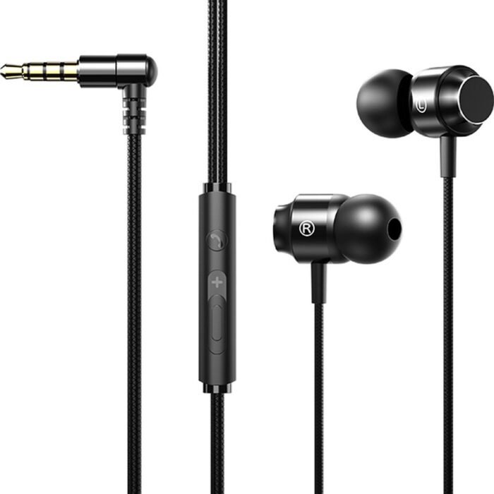 Bedrade oortjes - In Ear Oordopjes - Oortjes met Draad en Microfoon - lineaire HD-drivers en natuurlijke high definition sound - Extra Bass - 3,5mm Jack - 120cm kabel - Premium In-Ear Koptelefoon met Microfoon en Comfortabele Pasvorm - Zwart
