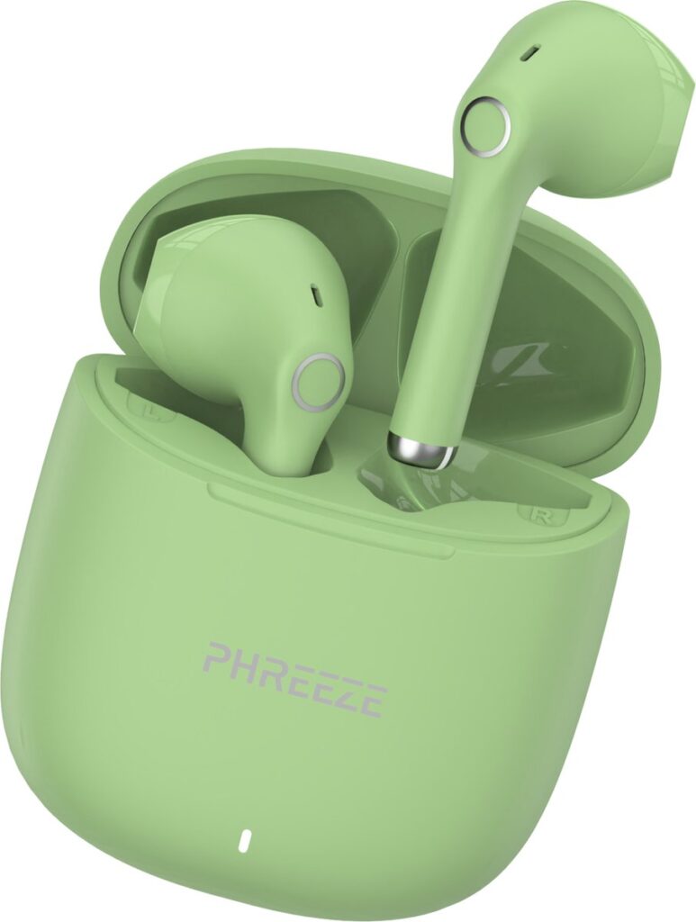 Phreeze Draadloze Oordopjes - Bluetooth Oordoppen - True Wireless EarBuds - Draadloos - 2e Generatie - Groen