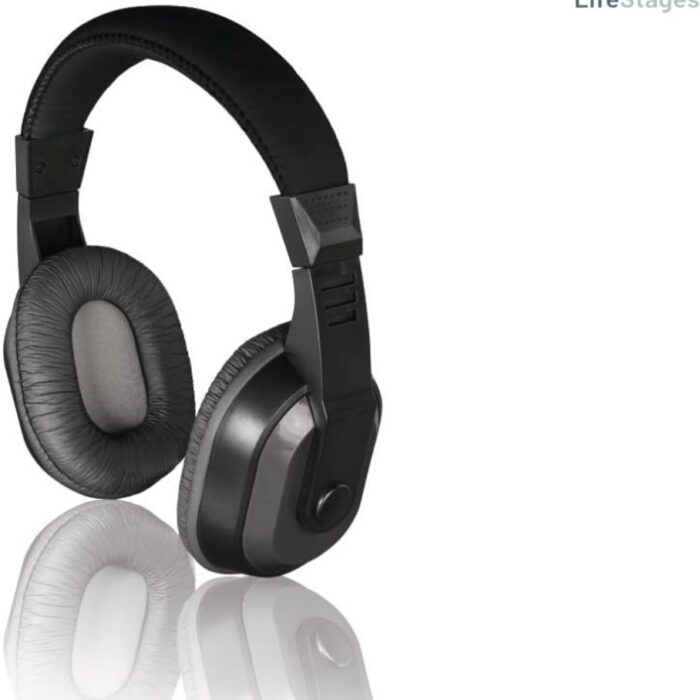 LifeStages - Koptelefoon Met Draad - TV-Hoofdtelefoon Met Lange Kabel - Over-Ear Voor Televisie En Muziek Luisteren - Met Volumeregeling - Stereo TV-Hoofdtelefoon