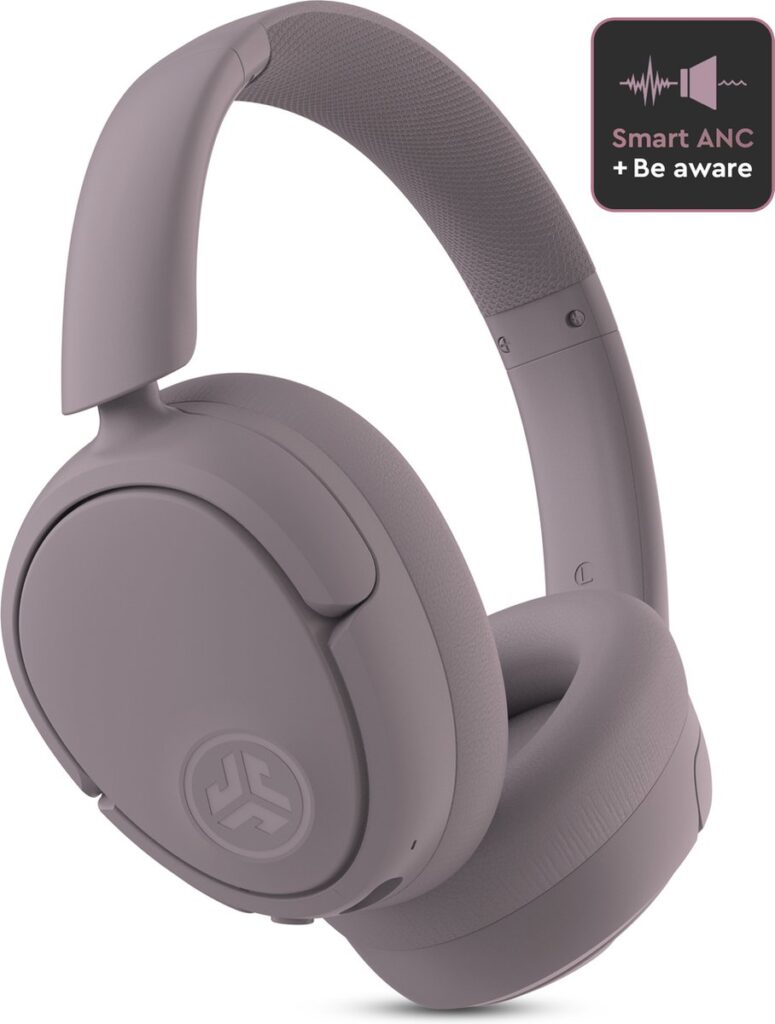 JLAB Jbuds LUX ANC Koptelefoon Draadloos - Noise Cancelling Hoofdtelefoon – 70 Uur Speeltijd – Be Aware Audio – Bluetooth Multipoint – Aanpasbare Equalizer Instellingen – Inklapbaar Design Met Zachte Oorkussens - Mauve