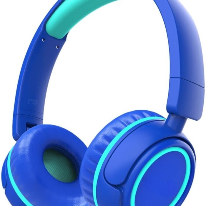 StayPowered Koptelefoon - Veilig & Comfortabel voor Kinderen - 85dB Geluidslimiet - Zacht Memory-Schuim - Ergonomisch Ontwerp - Opvouwbaar & Duurzaam - Verstrengelvrij Kabel - Universele Compatibiliteit - Darkblue - Levering Sneller dan Aangegeven!