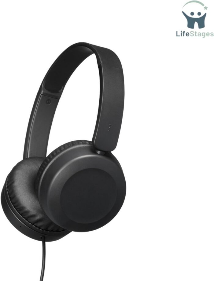 LifeStages - Koptelefoon Met Draad - Opvouwbare Lichtgewicht - On-Ear Koptelefoon Met Ingebouwde Afstandsbediening - Microfoon En Gespreksbediening