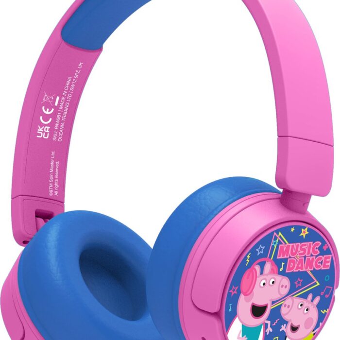Peppa Pig - draadloze kinderkoptelefoon - volumebegrenzing - lange batterijduur - microfoon - inklapbaar