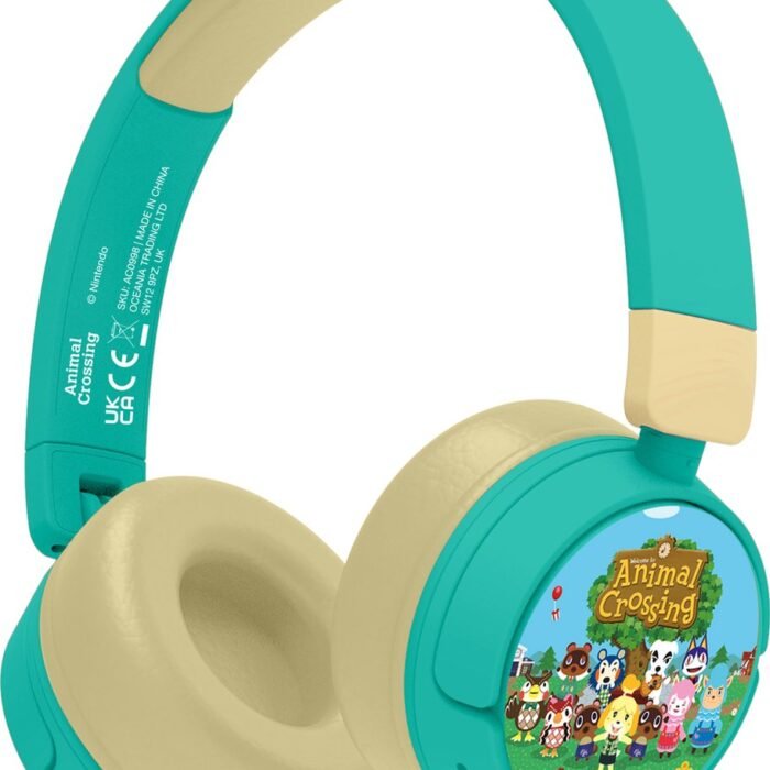 Animal Crossing - draadloze kinderkoptelefoon - volumebegrenzing - lange batterijduur - microfoon - inklapbaar