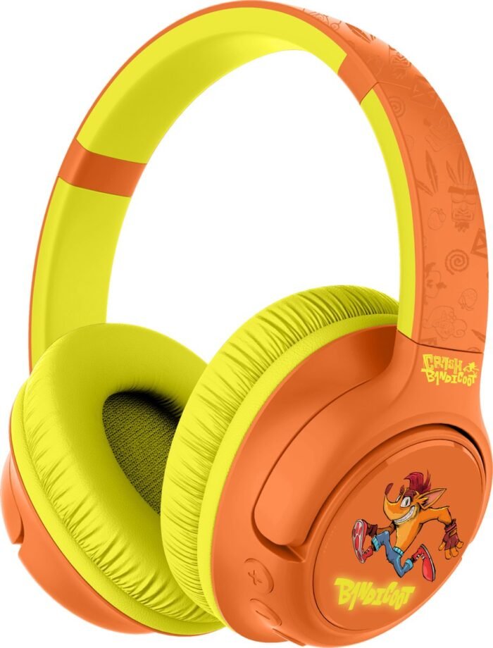Crash Bandicoot - bluetooth koptelefoon over-ear - led lights design - microfoon - 50 uur speeltijd - verstelbaar