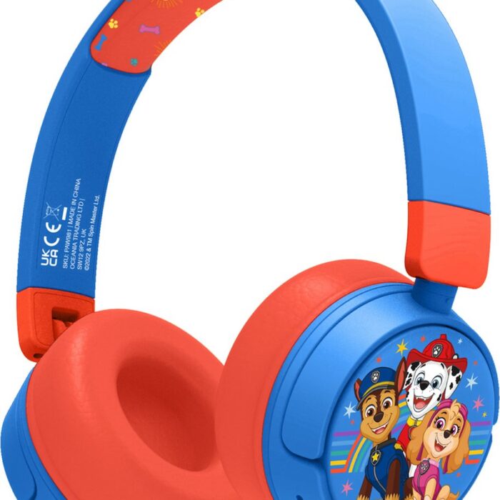 Paw Patrol - draadloze kinderkoptelefoon - volumebegrenzing - lange batterijduur - microfoon - inklapbaar