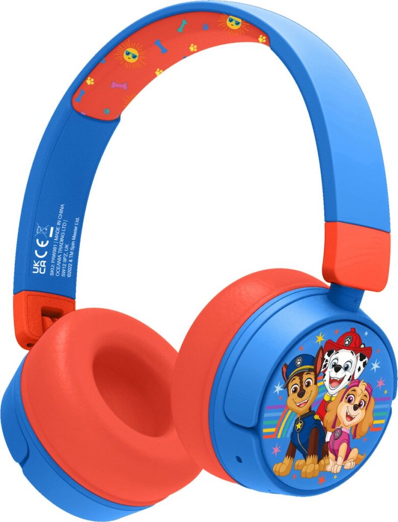 Paw Patrol - draadloze kinderkoptelefoon - volumebegrenzing - lange batterijduur - microfoon - inklapbaar