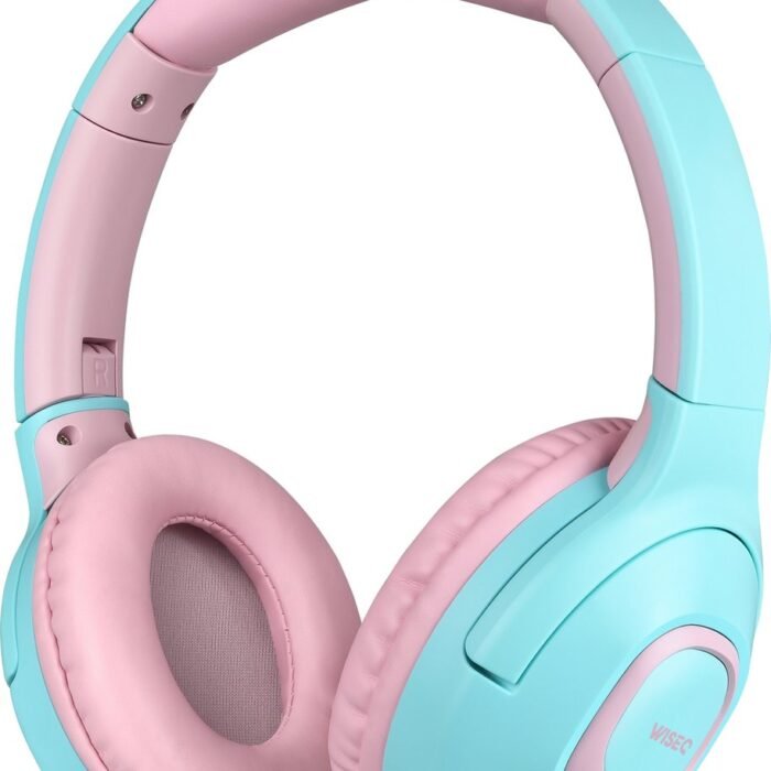 WiseQ Unbreakable Draadloze Koptelefoon Voor Kinderen - Kinderkoptelefoon - 45 uur batterij - Bluetooth 5.0 - Begrensd - Unicorn-Bubblegum