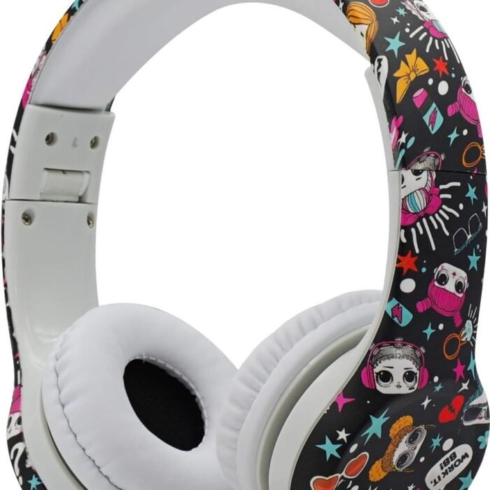 StayPowered Hoofdtelefoon voor Kinderen - Veilig en Comfortabel Luisteren - Volumebegrenzing 85 dB - Shareconnector - Verstelbaar - Geschikt voor iPod/iPad/iPhone/Android - Ideaal voor 2-8 jaar - Wit/Zwart - Levering Sneller dan Aangegeven!