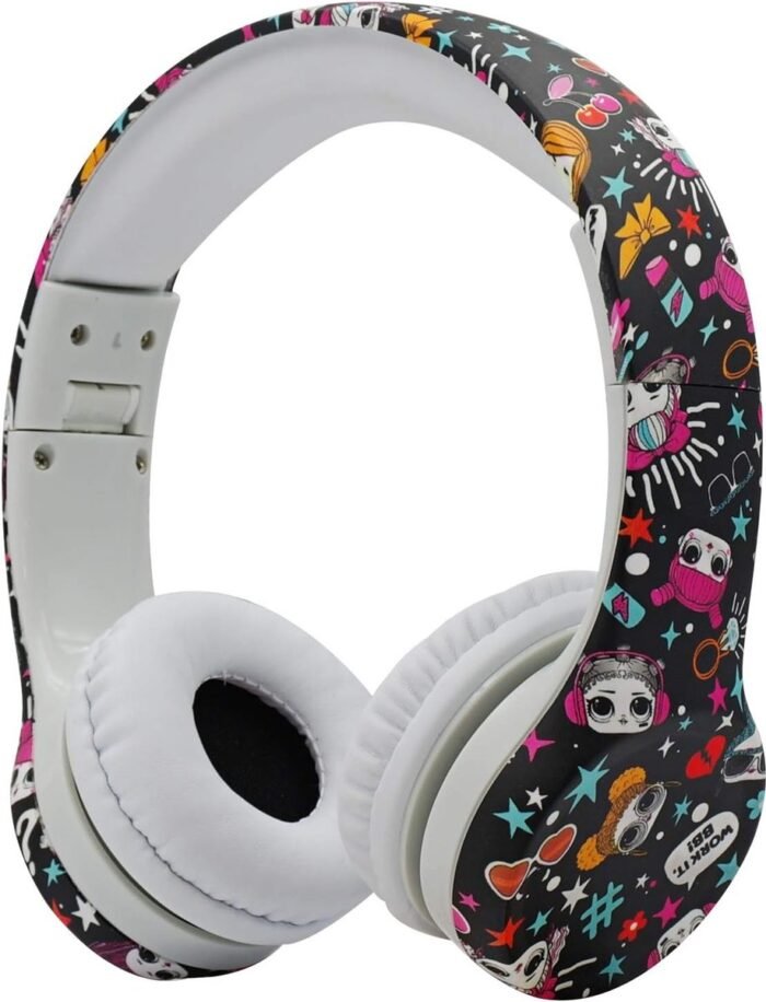 StayPowered Hoofdtelefoon voor Kinderen - Veilig en Comfortabel Luisteren - Volumebegrenzing 85 dB - Shareconnector - Verstelbaar - Geschikt voor iPod/iPad/iPhone/Android - Ideaal voor 2-8 jaar - Wit/Zwart - Levering Sneller dan Aangegeven!