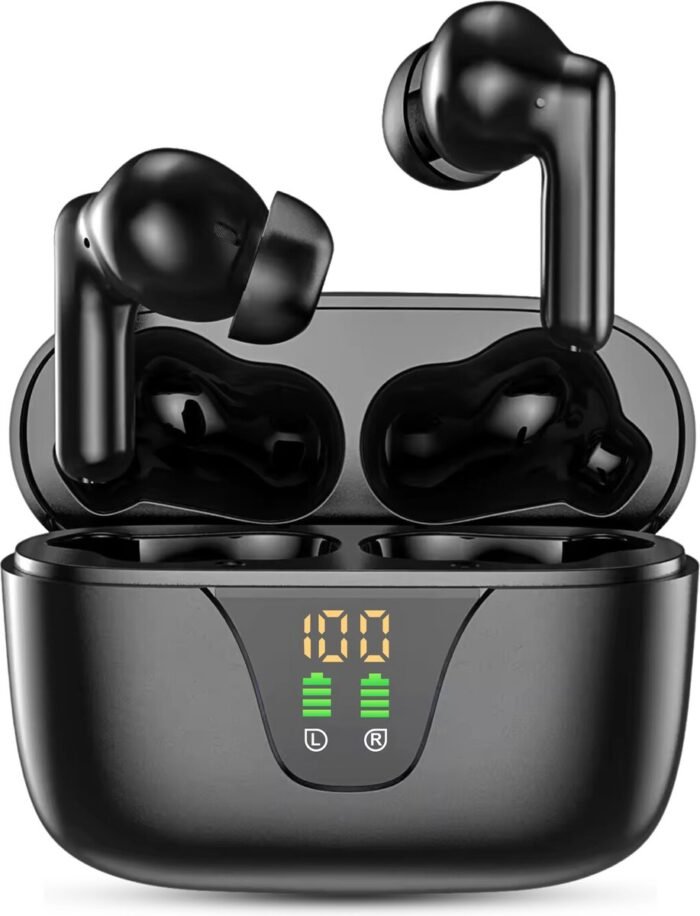 Golden Sound Momentum - Draadloze oordopjes - Bluetooth oortjes met Noise Cancelling - ANC - Led display - Touch functie - Geschikt voor elke smartphone & laptop