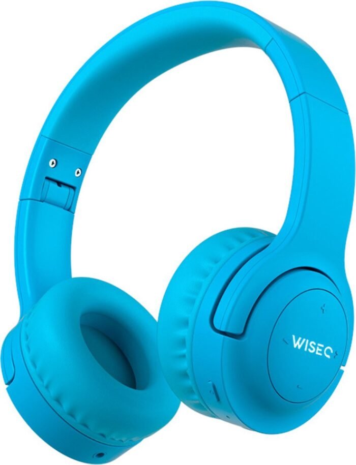 Draadloze Koptelefoon Kinderen - Kinderkoptelefoon met 38 uur Batterij - Volumebegrenzing - Microfoon - Blauw - WiseQ Hero