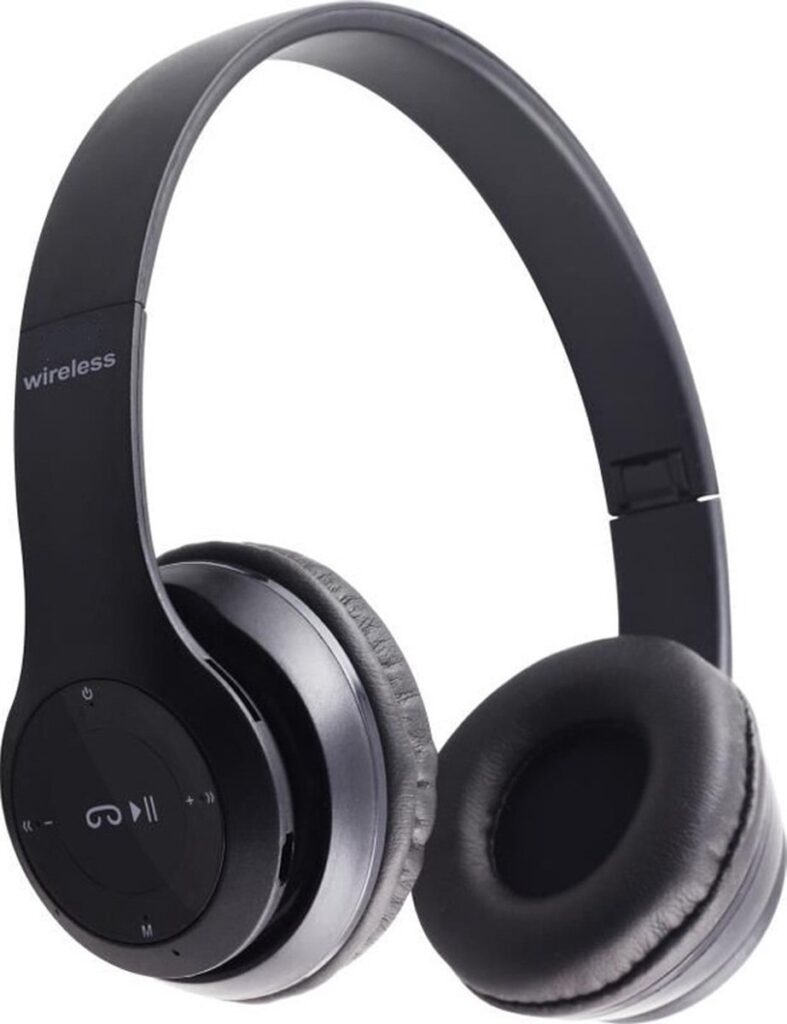 Hoofdtelefoon met microfoon en bluetooth vs 5.0. ZWART