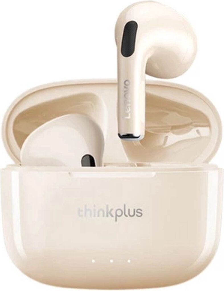 Lenovo LP40 II - Draadloze Oordopjes - Volledig draadloze oordopjes - Noise Cancelling - Oplaad Case - Bluetooth 5.3 - Beige