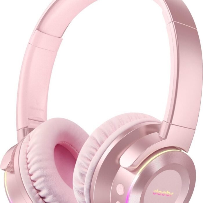 Koptelefoon voor kinderen en tieners | B9 |draadloos | bluetooth | touch |roze | led accenten