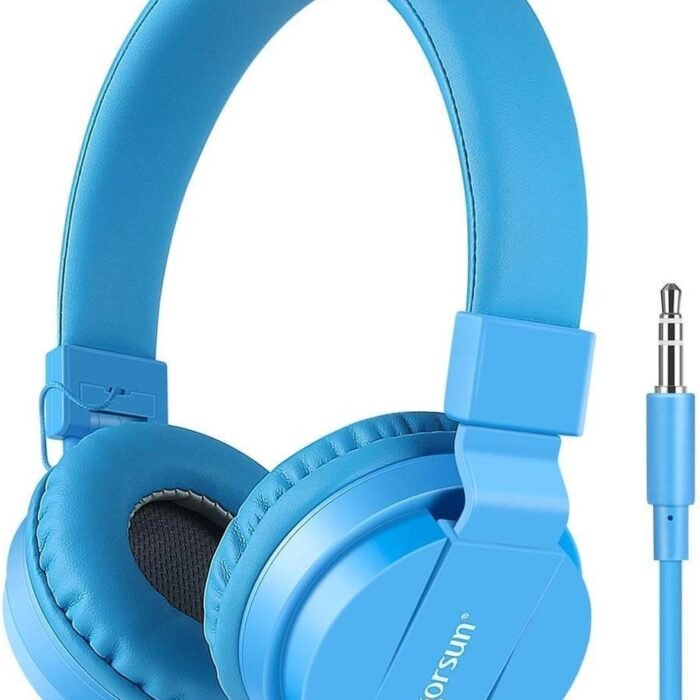 iPad Koptelefoon Kinderen - Hoofdtelefoon Kids Verstelbaar - On-Ear Volumebegrenzing - Blauw
