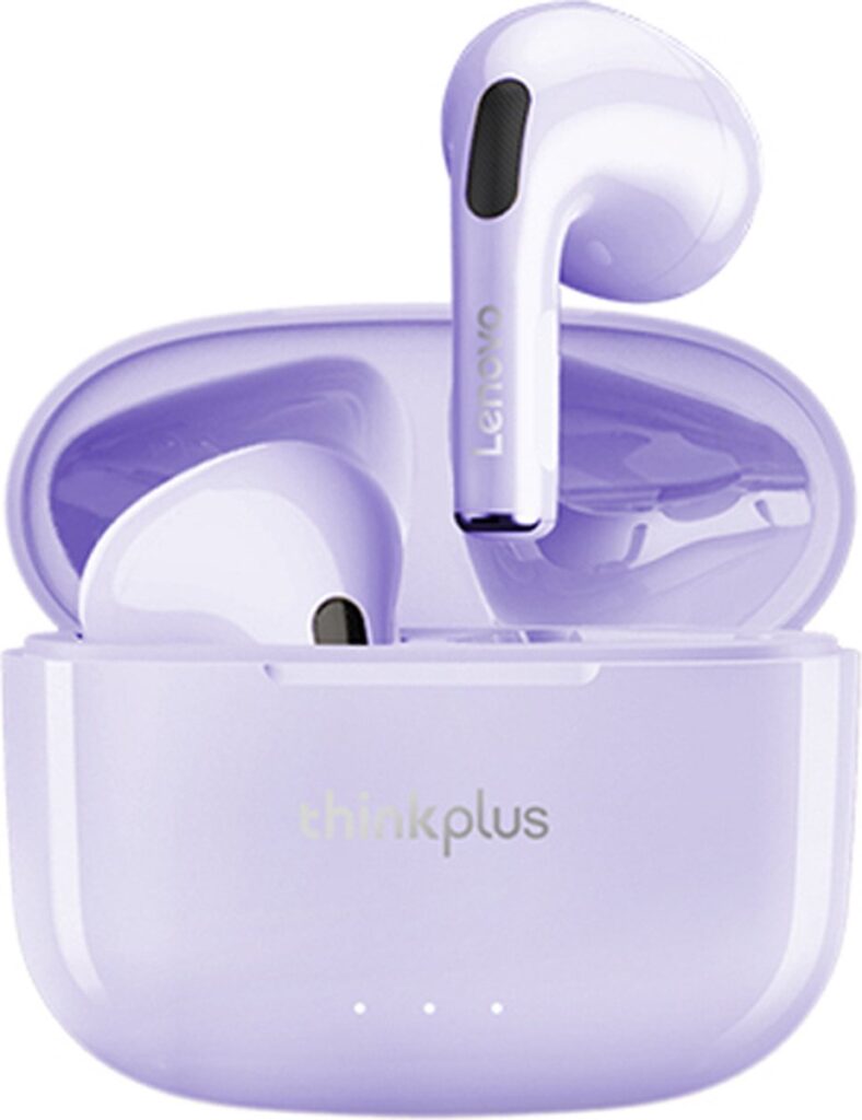 Lenovo LP40 II - Draadloze Oordopjes - Volledig draadloze oordopjes - Noise Cancelling - Oplaad Case - Bluetooth 5.3 - Donkerpaars